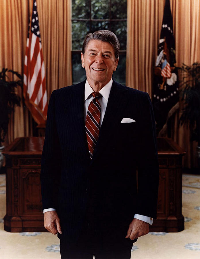 Ronald Reagan Photograph - Official Portrait Of President Ronald Reagan 1985 by Mountain Dreams