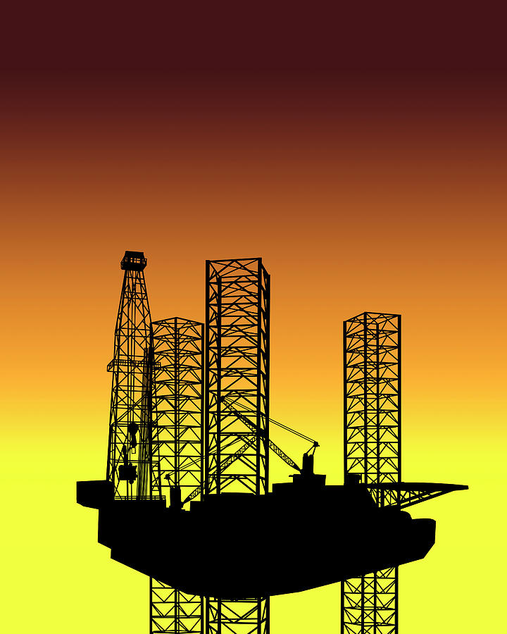 Offshore Oil Gas Drilling Rig Photograph By Dennis Thompson Pixels