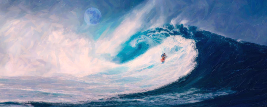Offshore Wave Painting by Celestial Images