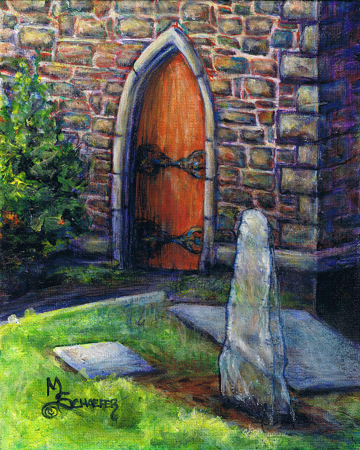 Ireland Painting - Ogham Stone by M Schaefer
