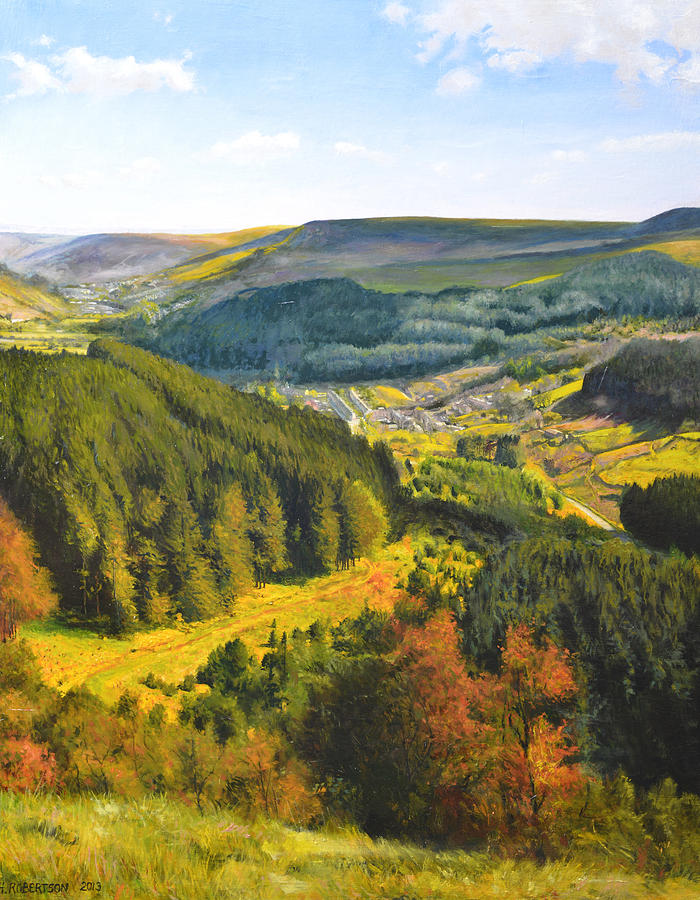 Ogmore Valley Painting by Harry Robertson