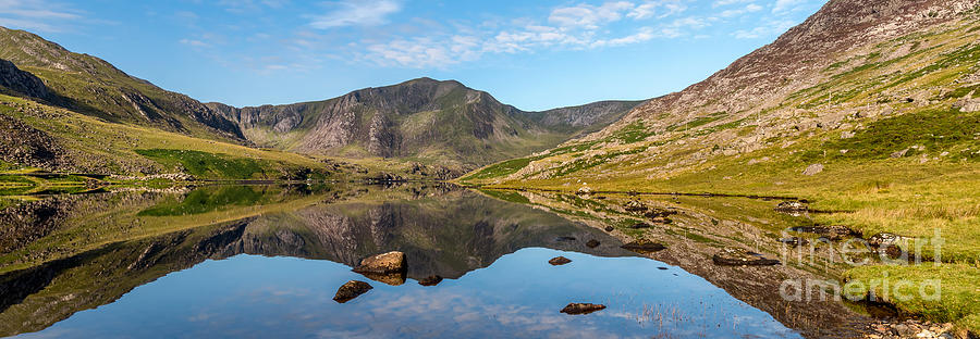 Snowdonia National Park Photograph - Ogwen Lake Reflections by Adrian Evans