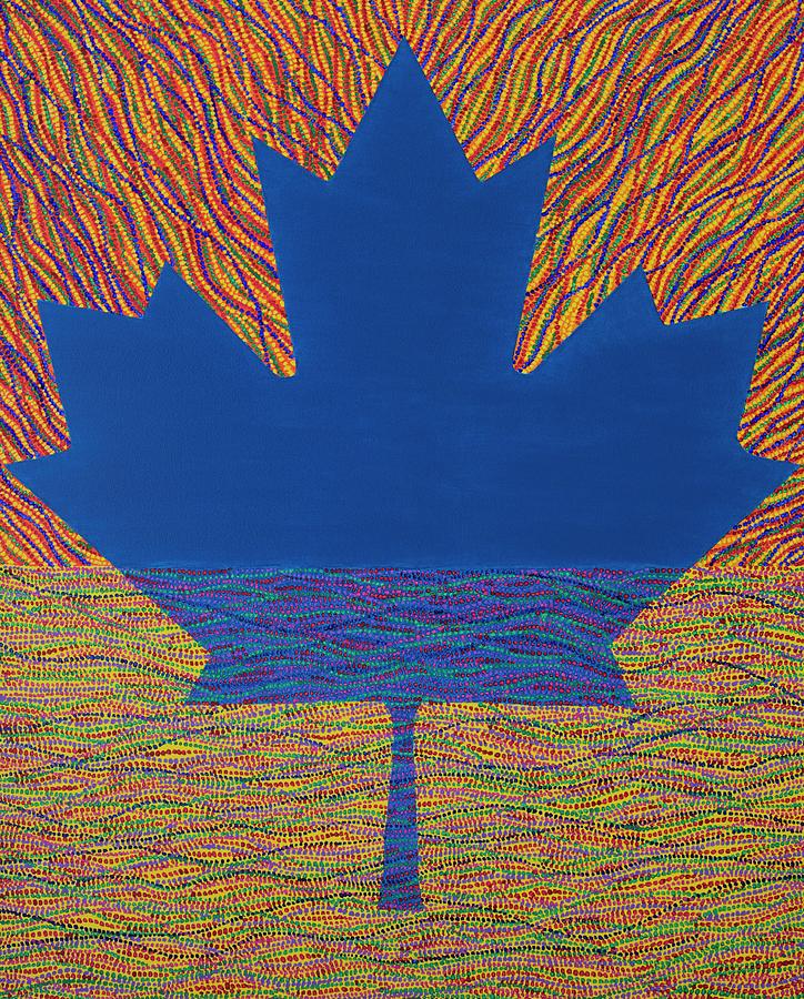 Abstract Painting - Oh Canada 2 by Kyung Hee Hogg