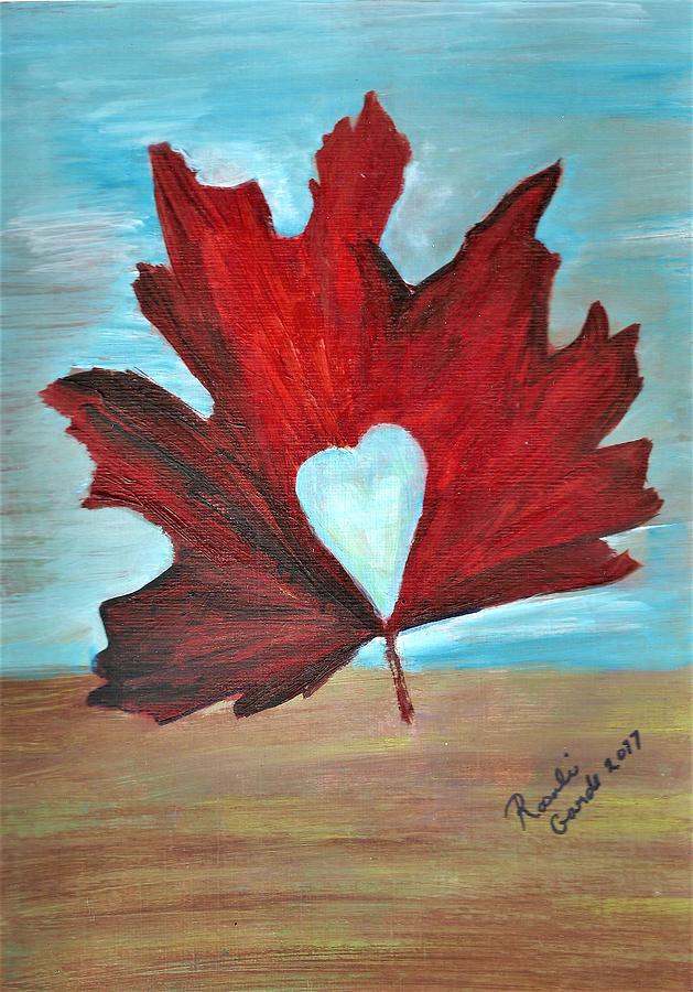 Oh Canada, Sealed With A Heart Kiss Painting