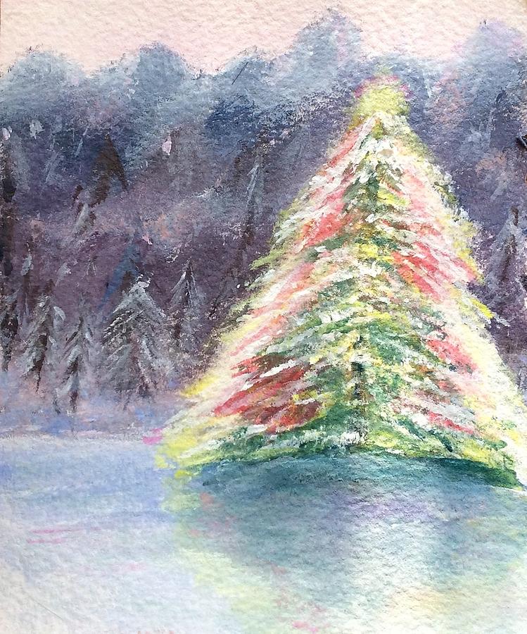 Oh Christmas Tree Painting by Deborah Naves