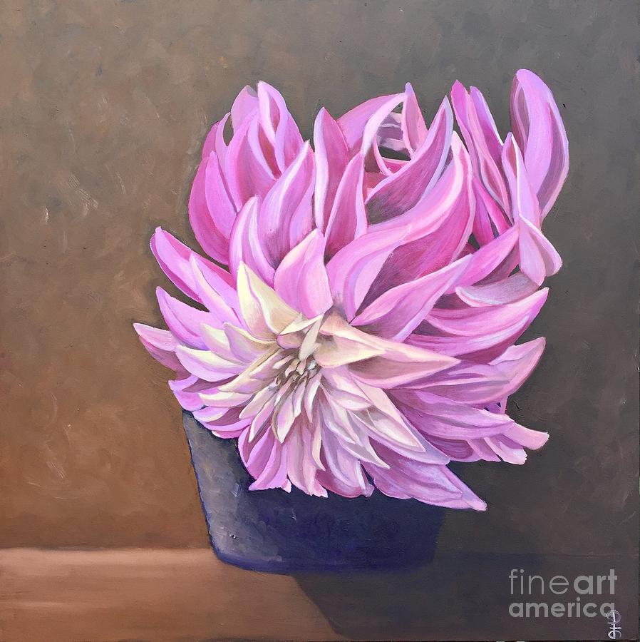 Oh Dahlia Painting by Jennefer Chaudhry