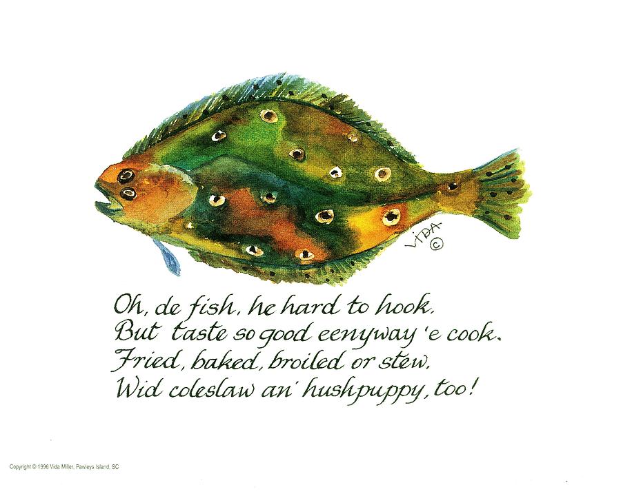 Oh de fish Painting by Vida Miller