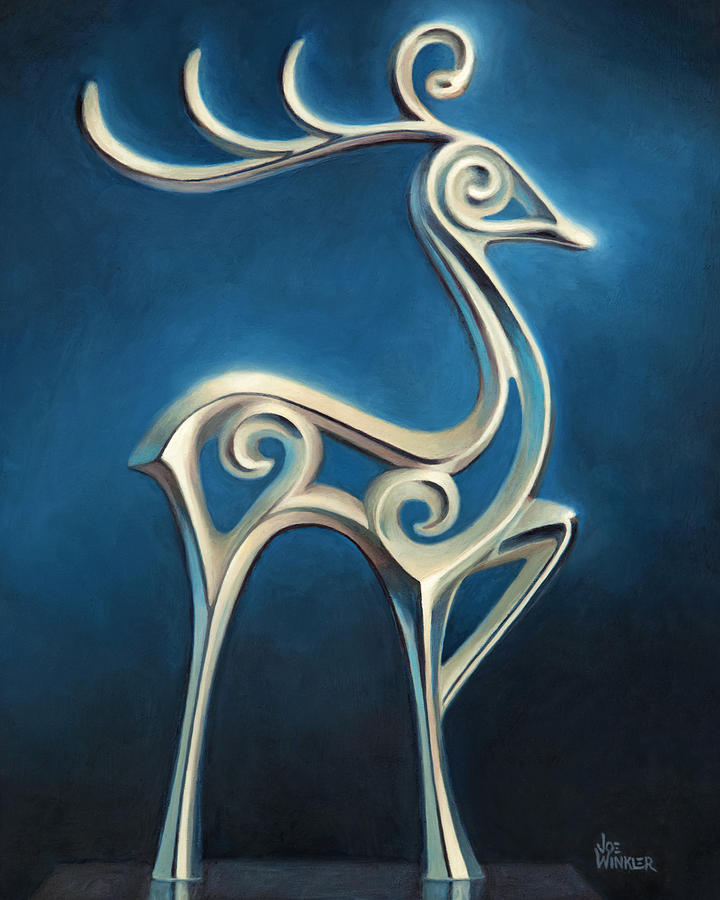 Oh Deer Painting by Joe Winkler