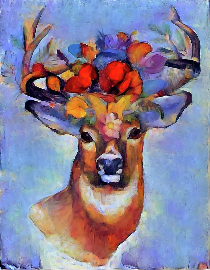 Oh Deer Mixed Media by Lilia S