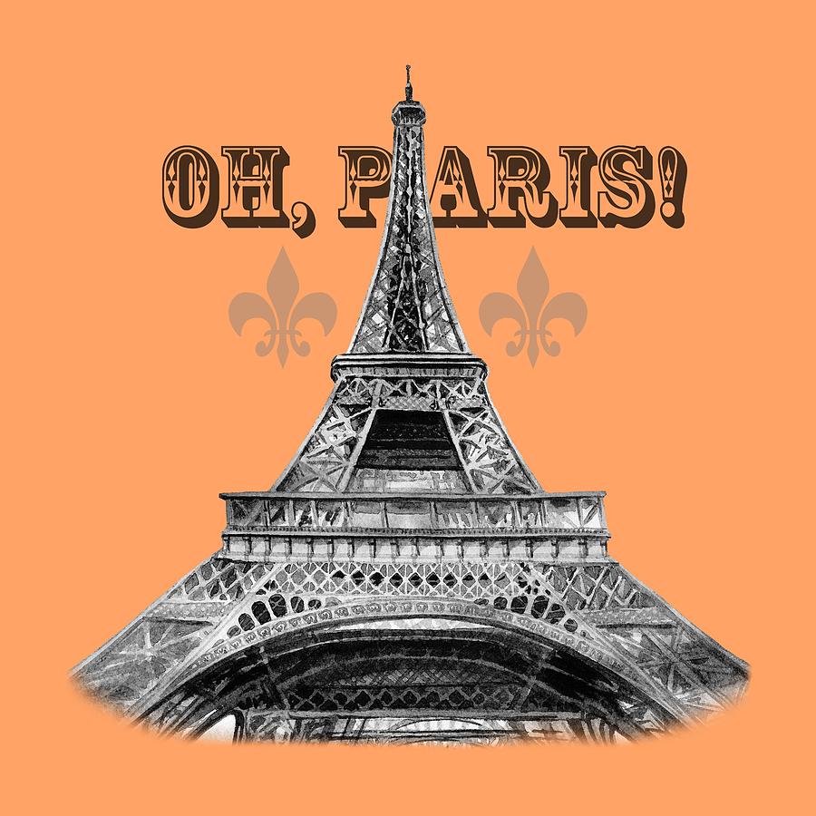 Vintage Painting - Oh Paris Eiffel Tower by Irina Sztukowski
