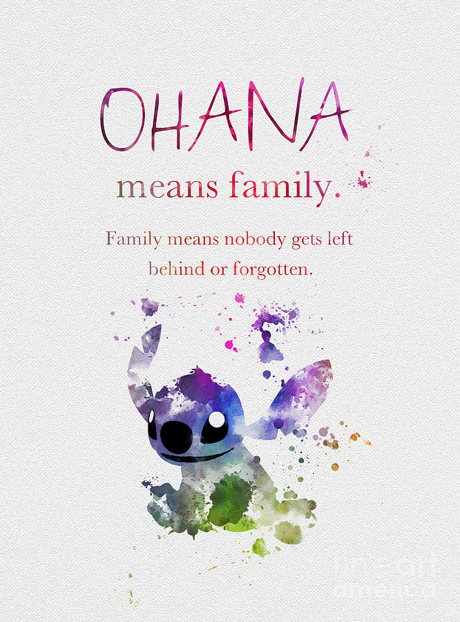 Ohana means Family 3 Mixed Media by My Inspiration