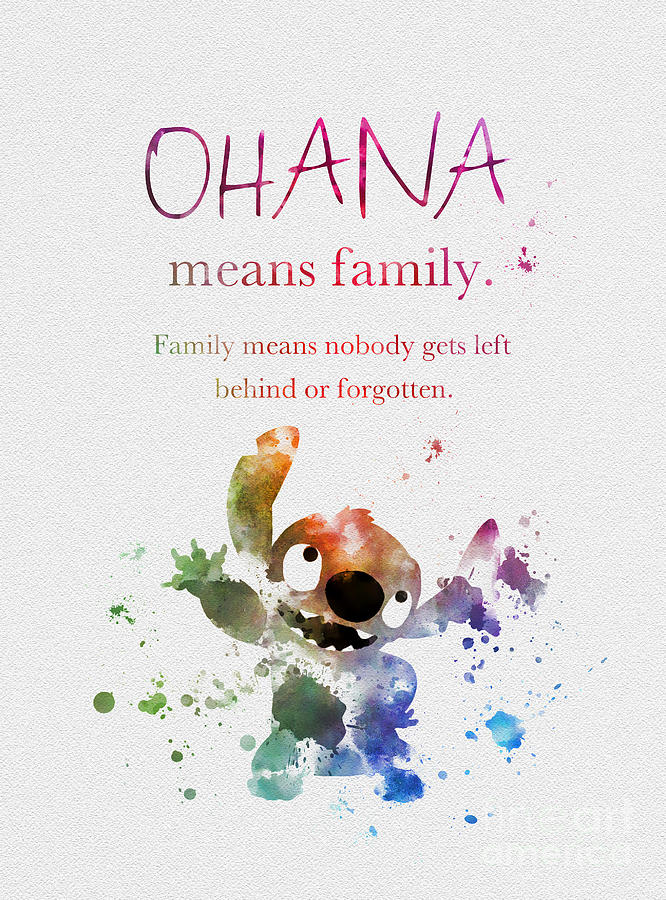 Ohana means Family Mixed Media by My Inspiration