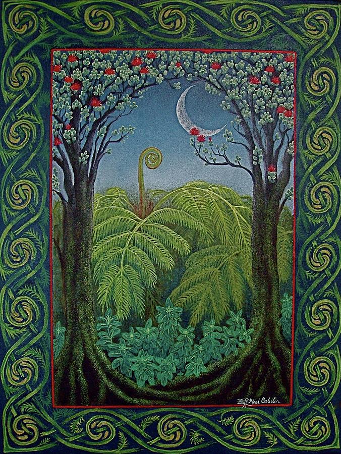 Tree Painting - Ohia Forest by Dris Bobilin