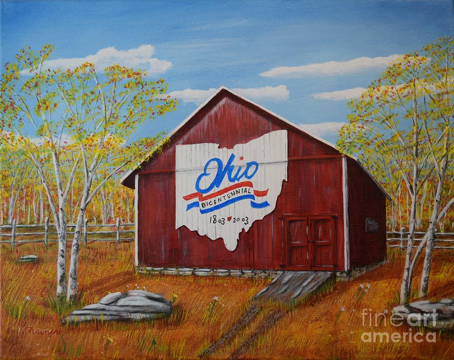 Red Barns Painting - Ohio Bicentennial Barns 22 by Melvin Turner
