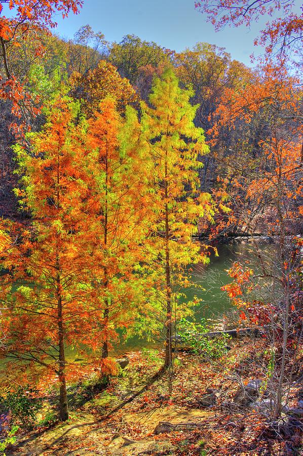 Ohio Country Roads - Autumn Colorfest No 2 - Lake Loretta at Alley Park #5, Lancaster, Fairfield Co Photograph by Michael Mazaika