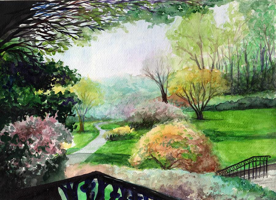 Spring Painting - Ohio Garden by Carrie Auwaerter