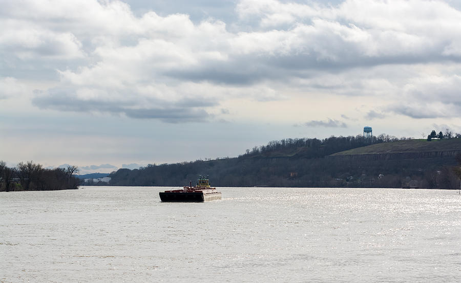 Ohio River Barge  Photograph by Holden The Moment