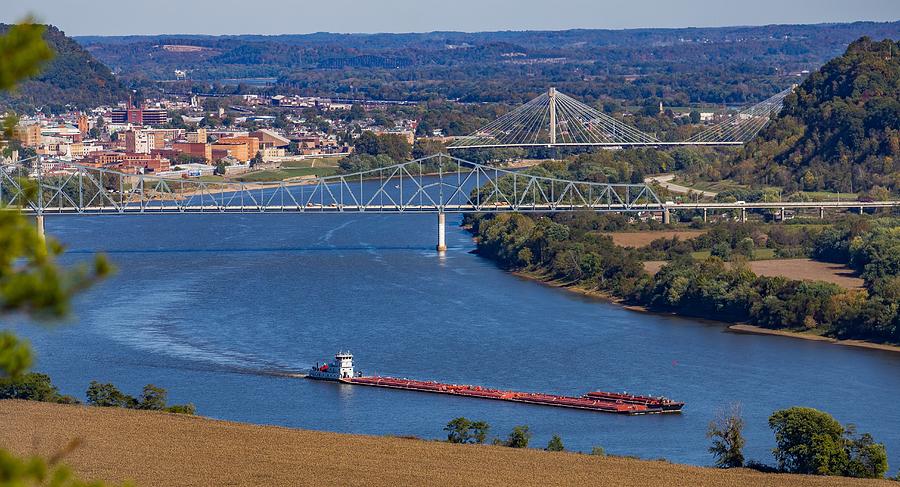 Ohio River at Portsmouth Ohio Photograph by Kevin Craft