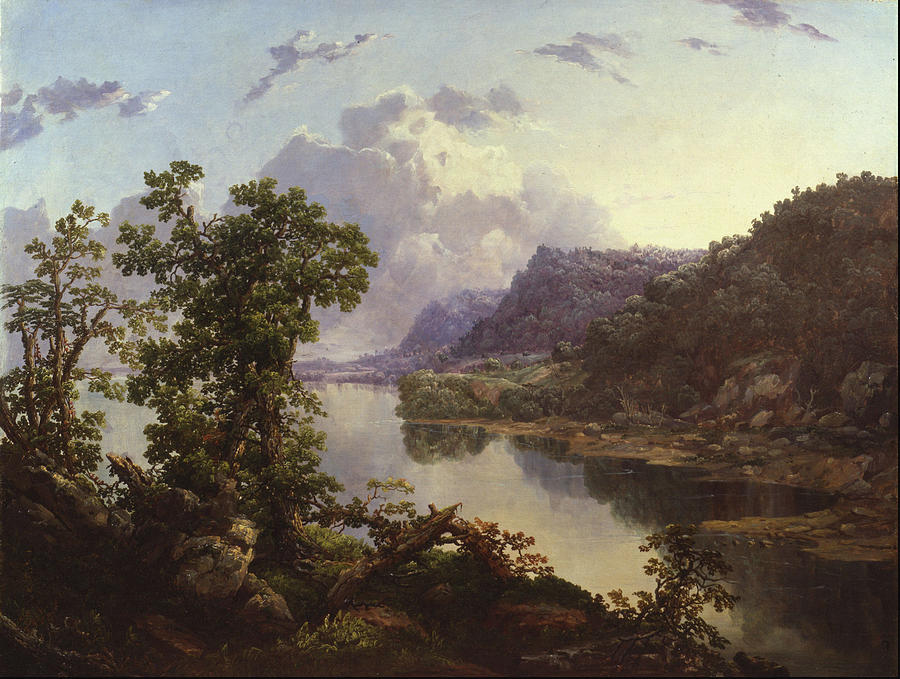 Ohio River Near Maysville, Ky Painting by William Louis Sonntag Sr