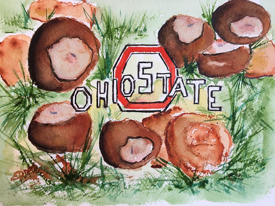 Ohio State Buckeyes Painting by Elaine Duras
