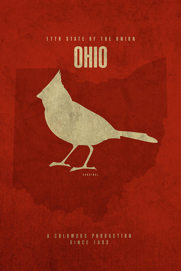 Columbus Mixed Media - Ohio State Facts Minimalist Movie Poster Art by Design Turnpike