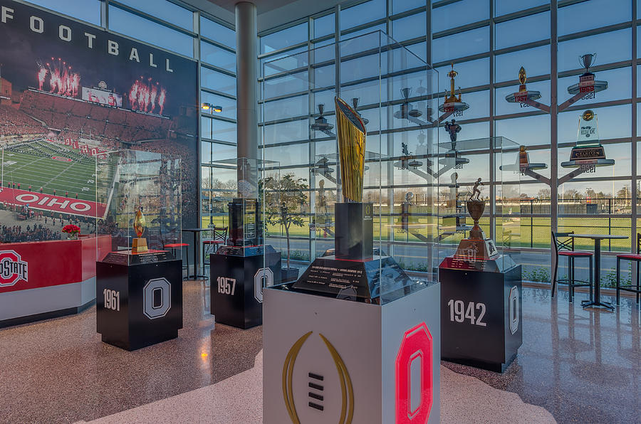 Ohio State Football National Championship Trophy Photograph by Scott McGuire