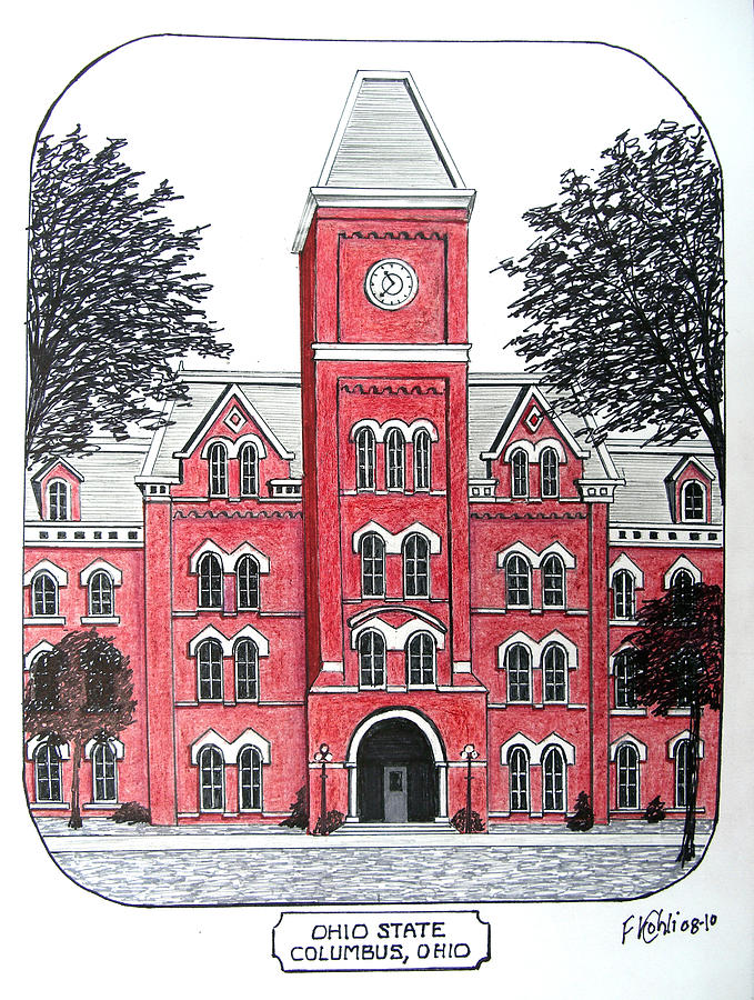 Ohio State Drawing by Frederic Kohli Pixels