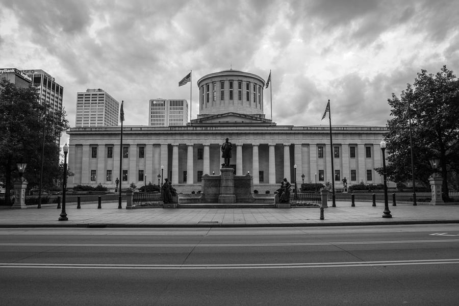 Ohio Statehouse Black and White Photograph by John McGraw