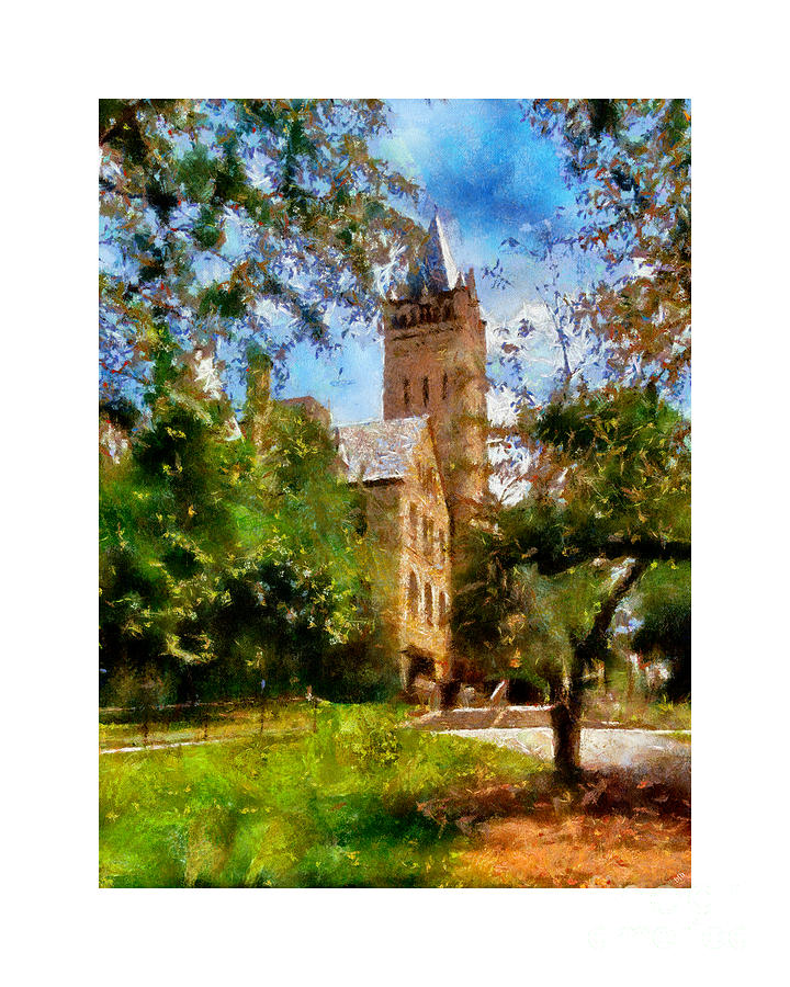 University Painting - Ohio Wesleyan Chapel by Betsy Foster Breen