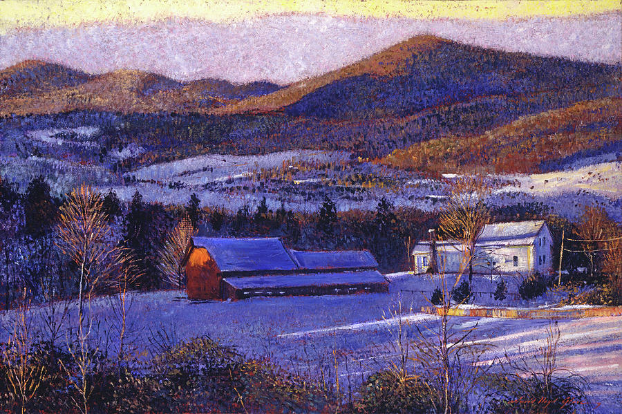  Ohio Winter Blue Painting by David Lloyd Glover