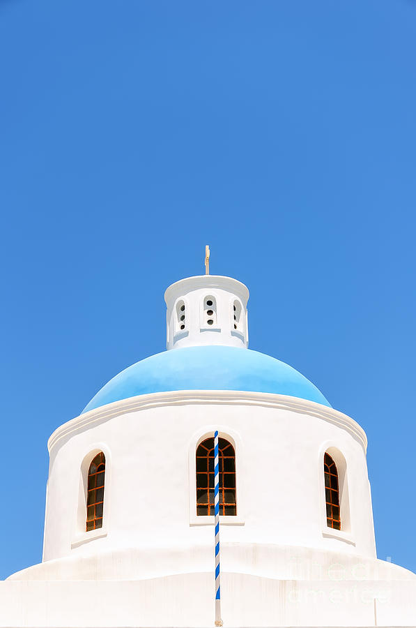 Oia Blue Church Dome Photograph by Antony McAulay - Fine Art America