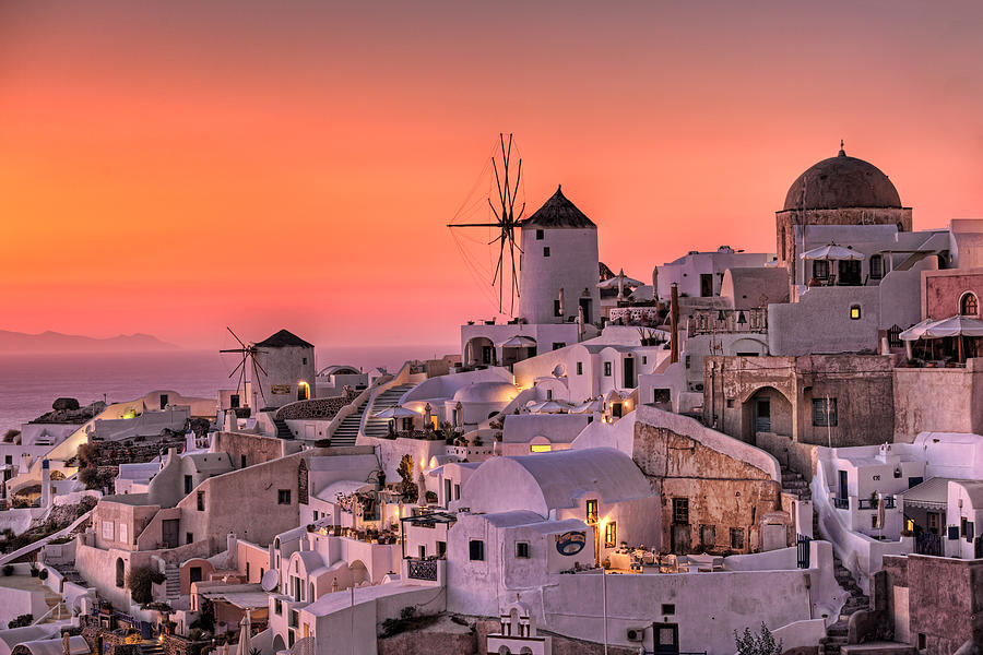 Oia Sunset in Santorini - Greece Photograph by Constantinos Iliopoulos