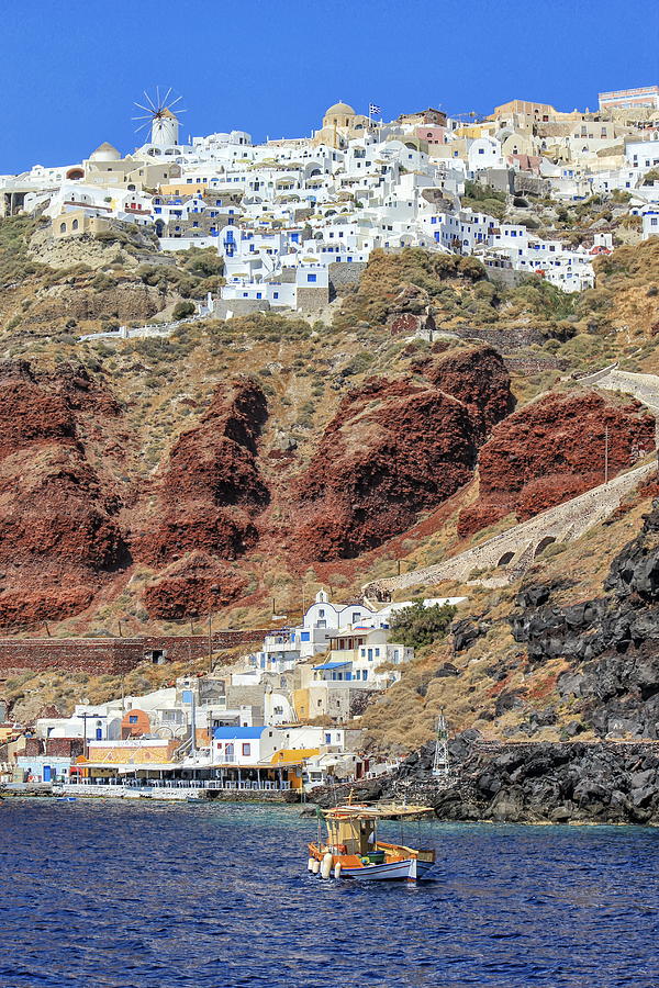Oia village on Santorini island, north, Greece Photograph by Elenarts - Elena Duvernay photo