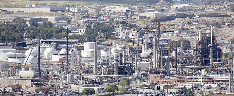 Oil and gas Processing Refinery Photograph by Anthony Totah