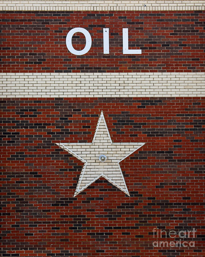 Sign Photograph - Oil and Texas Star Sign by Catherine Sherman