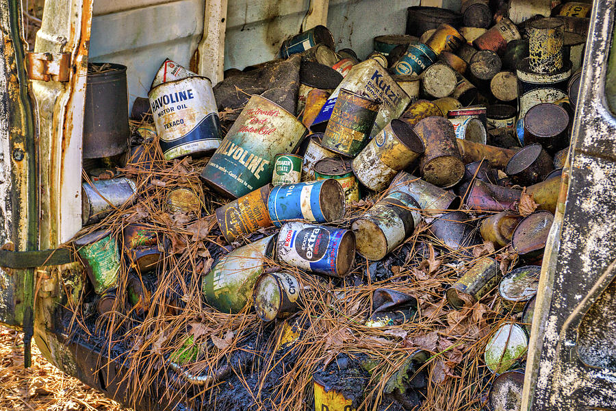 Oil Cans Photograph by Dennis Dugan
