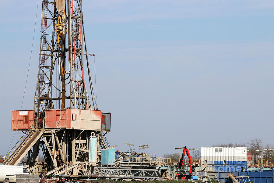 Oil Drilling Rig With Equipment On Oilfield Photograph by Goce Risteski