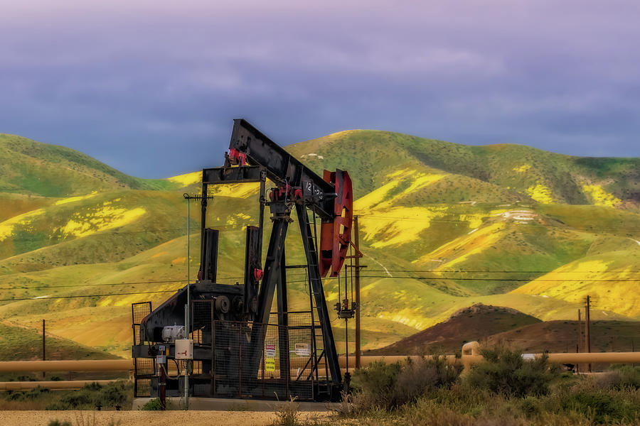 Oil Field and Temblor Hills Photograph by Marc Crumpler