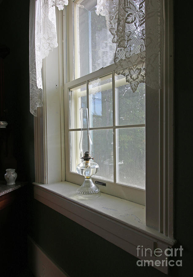 Oil Lamp in Window 4313 Photograph by Jack Schultz