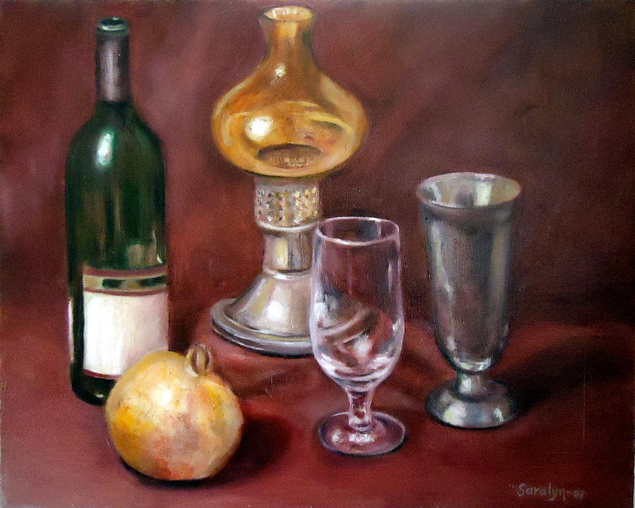 Oil Lamp Painting by Saralyn Friedrich - Fine Art America