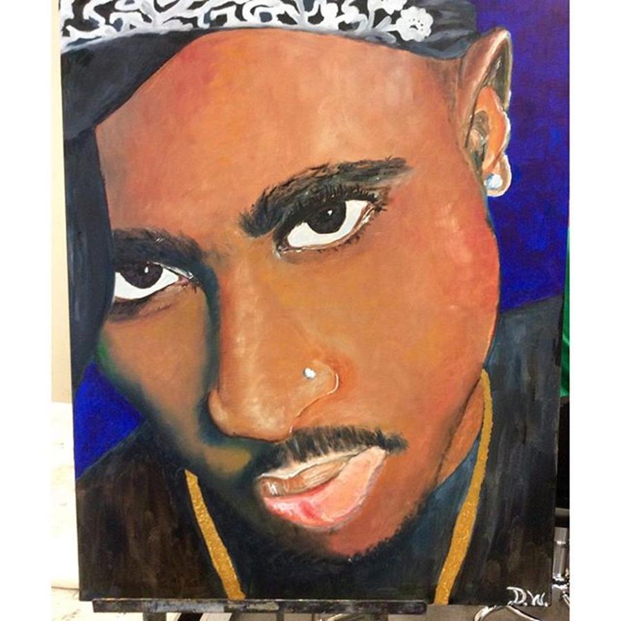 2pac Photograph - Oil On Canvas 24 X 30 Oil On Canvas by Deedee Williams