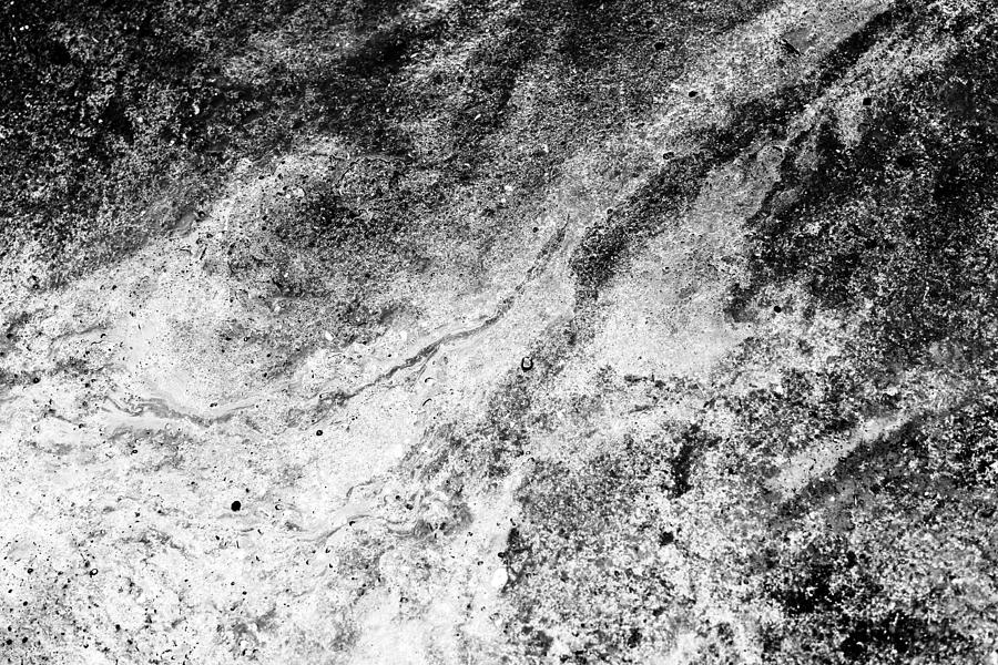 Oil on Water Black and White Abstract Fine Art Photograph Photograph by John Williams