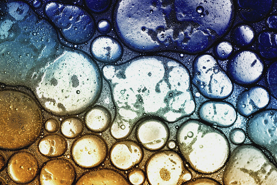 Oil on Water Bubble Drops Abstract I Photograph by John Williams