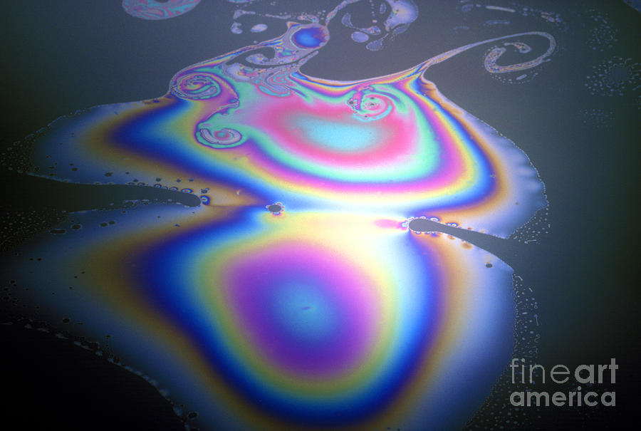 Oil On Water, Interference Pattern Photograph by ER Degginger