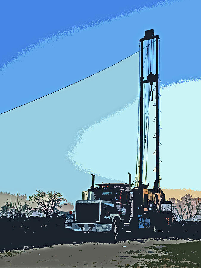 Oil Rig on Wheels Digital Art by James Granberry