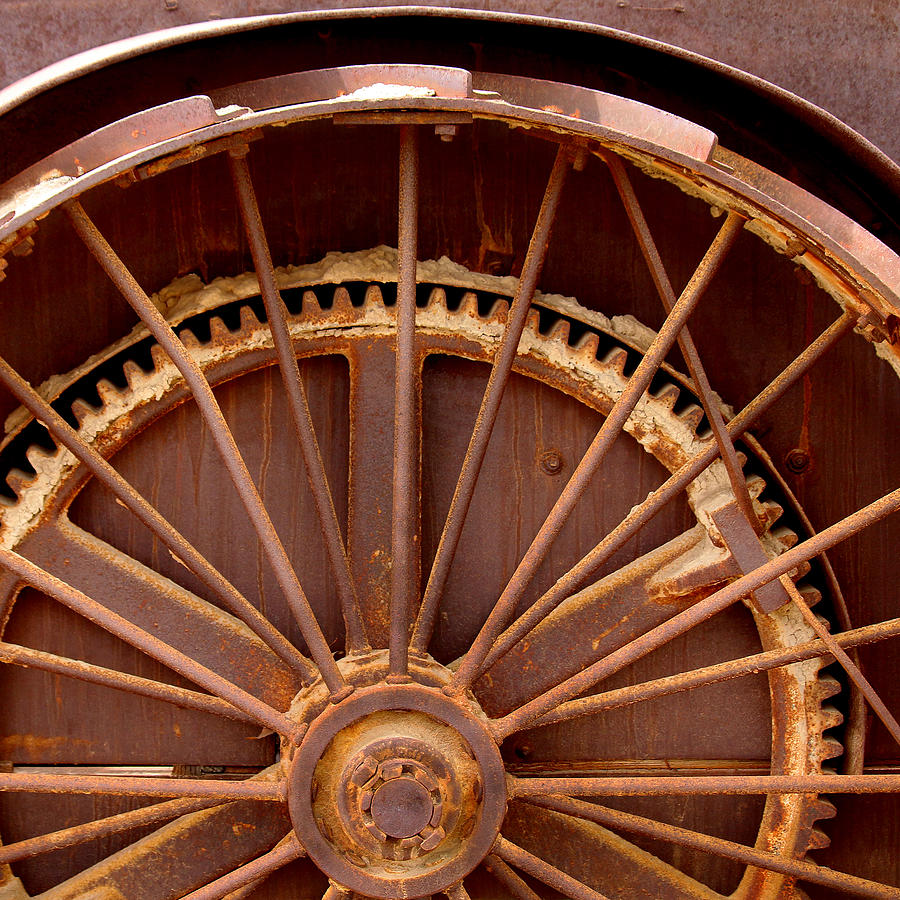 Oil Rig Wheel Photograph by Art Block Collections