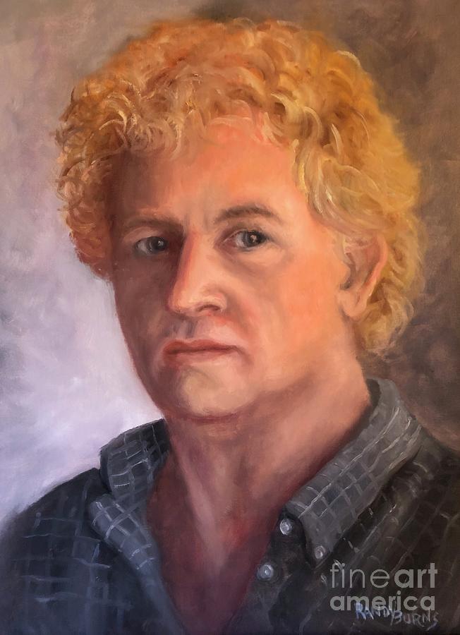 Oil Self Portrait Painting by Rand Burns