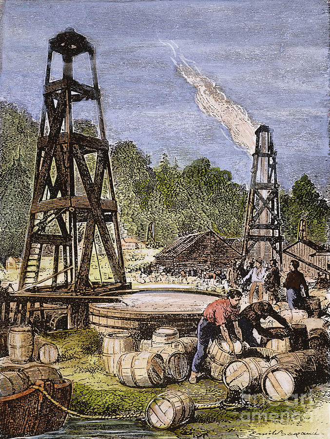 Oil Well, 19th Century Photograph by Granger - Pixels