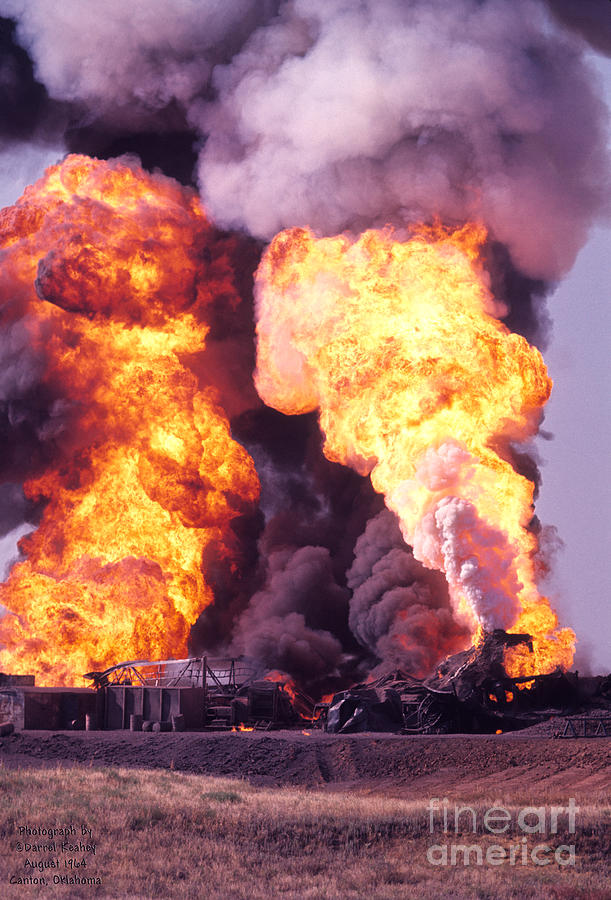 Oil Well Fire Photograph by Larry Keahey