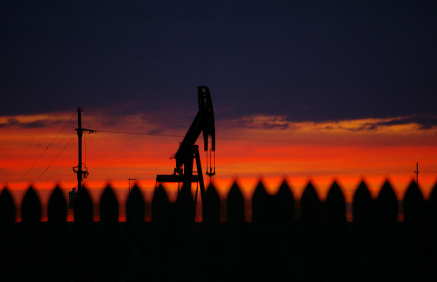 Oilfield Sunset Photograph by Deon Grandon